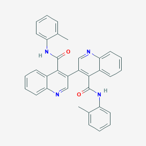 molecular formula C34H26N4O2 B5089237 N-(2-methylphenyl)-3-[4-[(2-methylphenyl)carbamoyl]quinolin-3-yl]quinoline-4-carboxamide 