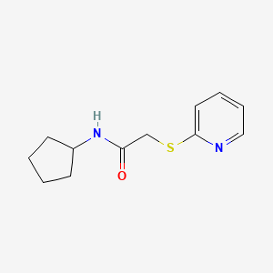 molecular formula C12H16N2OS B5089256 N-cyclopentyl-2-(pyridin-2-ylsulfanyl)acetamide 