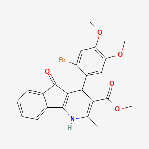 molecular formula C23H20BrNO5 B5089313 METHYL 4-(2-BROMO-4,5-DIMETHOXYPHENYL)-2-METHYL-5-OXO-1H,4H,5H-INDENO[1,2-B]PYRIDINE-3-CARBOXYLATE 