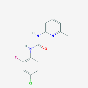molecular formula C14H13ClFN3O B5089608 N-(4-CHLORO-2-FLUOROPHENYL)-N'-(4,6-DIMETHYL-2-PYRIDYL)UREA 