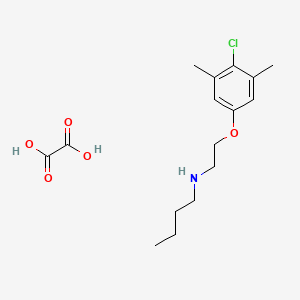 molecular formula C16H24ClNO5 B5089741 N-[2-(4-chloro-3,5-dimethylphenoxy)ethyl]butan-1-amine;oxalic acid 