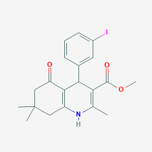 molecular formula C20H22INO3 B5089755 Methyl 4-(3-iodophenyl)-2,7,7-trimethyl-5-oxo-1,4,5,6,7,8-hexahydroquinoline-3-carboxylate 