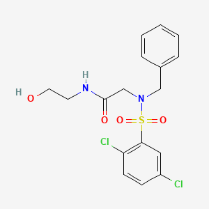 molecular formula C17H18Cl2N2O4S B5089757 N~2~-benzyl-N~2~-[(2,5-dichlorophenyl)sulfonyl]-N-(2-hydroxyethyl)glycinamide 