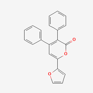 molecular formula C21H14O3 B5089759 6-(Furan-2-yl)-3,4-diphenylpyran-2-one 
