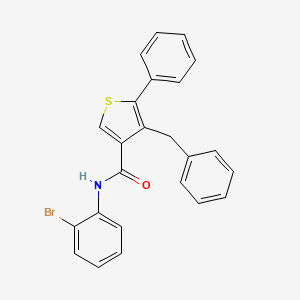 molecular formula C24H18BrNOS B5089901 4-benzyl-N-(2-bromophenyl)-5-phenylthiophene-3-carboxamide 