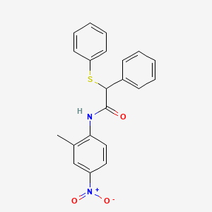molecular formula C21H18N2O3S B5089937 N-(2-methyl-4-nitrophenyl)-2-phenyl-2-(phenylsulfanyl)acetamide 