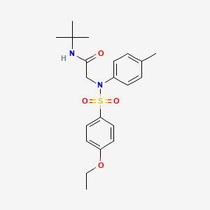 molecular formula C21H28N2O4S B5089980 N-tert-butyl-2-(N-(4-ethoxyphenyl)sulfonyl-4-methylanilino)acetamide 