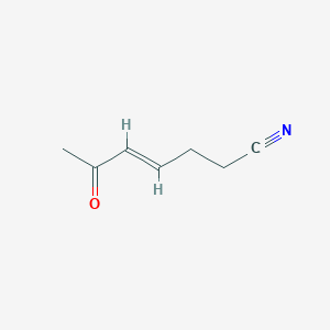 molecular formula C7H9NO B050900 6-Oxo-4-heptenenitrile CAS No. 120113-87-3
