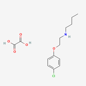 molecular formula C14H20ClNO5 B5090046 N-[2-(4-chlorophenoxy)ethyl]butan-1-amine;oxalic acid 