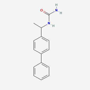 molecular formula C15H16N2O B5090087 1-(4-Phenylphenyl)ethylurea 