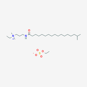 molecular formula C27H58N2O5S B050901 1-Propanaminium, N-ethyl-N,N-dimethyl-3-[(1-oxoisooctadecyl)amino]-, ethyl sulfate CAS No. 67633-63-0