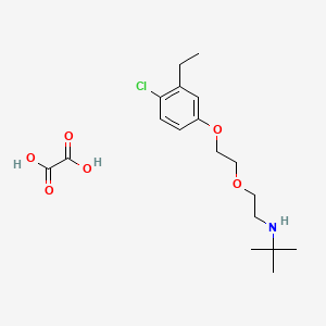 molecular formula C18H28ClNO6 B5090169 N-[2-[2-(4-chloro-3-ethylphenoxy)ethoxy]ethyl]-2-methylpropan-2-amine;oxalic acid 