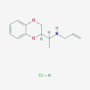 molecular formula C13H18ClNO2 B5090225 N-[1-(2,3-dihydro-1,4-benzodioxin-3-yl)ethyl]prop-2-en-1-amine;hydrochloride 
