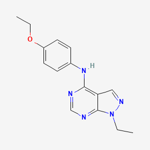 molecular formula C15H17N5O B5090319 N-(4-ethoxyphenyl)-1-ethylpyrazolo[3,4-d]pyrimidin-4-amine 