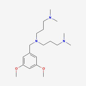 molecular formula C19H35N3O2 B5090500 N'-[(3,5-dimethoxyphenyl)methyl]-N'-[3-(dimethylamino)propyl]-N,N-dimethylpropane-1,3-diamine 