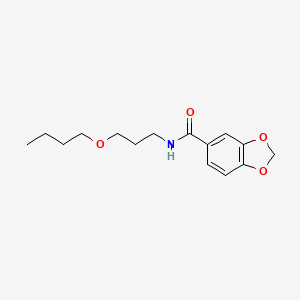 molecular formula C15H21NO4 B5090547 N-(3-BUTOXYPROPYL)-2H-1,3-BENZODIOXOLE-5-CARBOXAMIDE 
