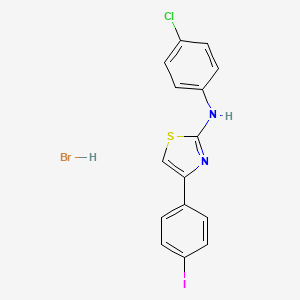 molecular formula C15H11BrClIN2S B5090605 N-(4-chlorophenyl)-4-(4-iodophenyl)-1,3-thiazol-2-amine;hydrobromide 