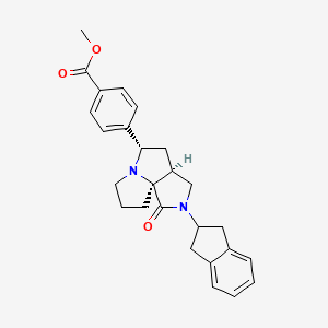 molecular formula C26H28N2O3 B5090620 methyl 4-[(1S,5S,7S)-3-(2,3-dihydro-1H-inden-2-yl)-2-oxo-3,8-diazatricyclo[6.3.0.01,5]undecan-7-yl]benzoate 