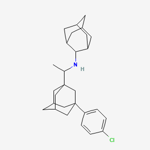 molecular formula C28H38ClN B5090711 N-[1-[3-(4-chlorophenyl)-1-adamantyl]ethyl]adamantan-2-amine 