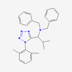 molecular formula C27H31N5 B5090730 N,N-dibenzyl-1-[1-(2,6-dimethylphenyl)-1H-tetrazol-5-yl]-2-methylpropan-1-amine 