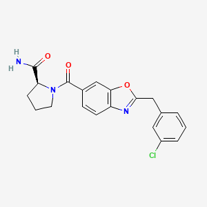 molecular formula C20H18ClN3O3 B5090754 (2S)-1-[2-[(3-chlorophenyl)methyl]-1,3-benzoxazole-6-carbonyl]pyrrolidine-2-carboxamide 