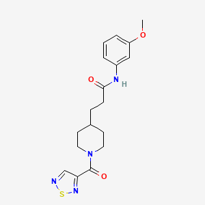 molecular formula C18H22N4O3S B5090842 N-(3-methoxyphenyl)-3-[1-(1,2,5-thiadiazole-3-carbonyl)piperidin-4-yl]propanamide 