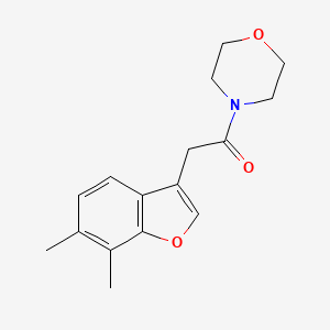 molecular formula C16H19NO3 B5090975 2-(6,7-Dimethyl-1-benzofuran-3-yl)-1-morpholin-4-ylethanone 