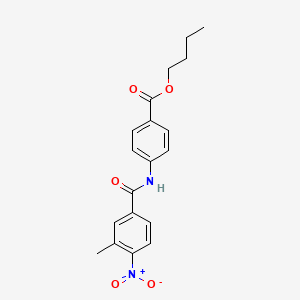 molecular formula C19H20N2O5 B5091359 Butyl 4-{[(3-methyl-4-nitrophenyl)carbonyl]amino}benzoate 