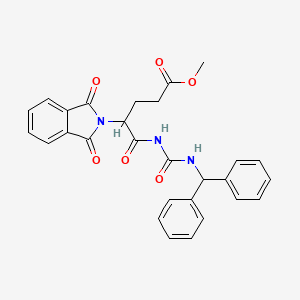 molecular formula C28H25N3O6 B5091425 methyl 4-(1,3-dioxo-1,3-dihydro-2H-isoindol-2-yl)-5-{[(diphenylmethyl)carbamoyl]amino}-5-oxopentanoate CAS No. 5530-32-5