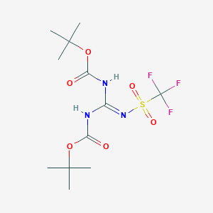 molecular formula C12H20F3N3O6S B050915 1,3-二-叔丁氧羰基-2-(三氟甲磺酰)胍 CAS No. 207857-15-6