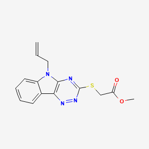 molecular formula C15H14N4O2S B5091684 METHYL 2-[(5-ALLYL-5H-[1,2,4]TRIAZINO[5,6-B]INDOL-3-YL)SULFANYL]ACETATE 