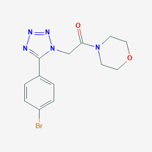 molecular formula C13H14BrN5O2 B509172 4-{[5-(4-bromophenyl)-1H-tetraazol-1-yl]acetyl}morpholine CAS No. 917219-48-8