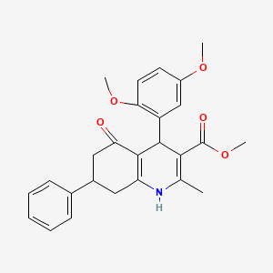 molecular formula C26H27NO5 B5091748 Methyl 4-(2,5-dimethoxyphenyl)-2-methyl-5-oxo-7-phenyl-1,4,5,6,7,8-hexahydroquinoline-3-carboxylate 