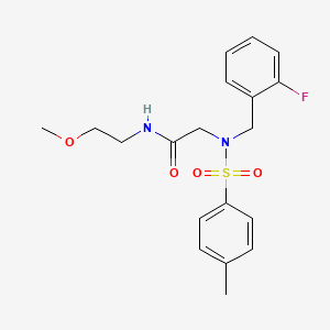 molecular formula C19H23FN2O4S B5091785 N~2~-(2-fluorobenzyl)-N-(2-methoxyethyl)-N~2~-[(4-methylphenyl)sulfonyl]glycinamide 
