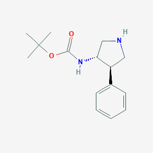 molecular formula C15H22N2O2 B050918 tert-Butyl (3S,4R)-4-phenylpyrrolidin-3-ylcarbamate CAS No. 351360-61-7
