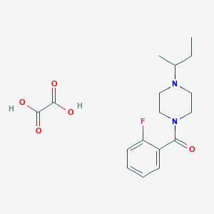 molecular formula C17H23FN2O5 B5092014 (4-Butan-2-ylpiperazin-1-yl)-(2-fluorophenyl)methanone;oxalic acid 