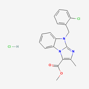 molecular formula C19H17Cl2N3O2 B5092074 Methyl 4-[(2-chlorophenyl)methyl]-2-methylimidazo[1,2-a]benzimidazole-1-carboxylate;hydrochloride 
