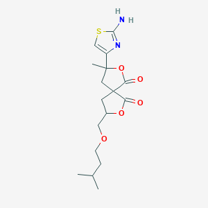 molecular formula C17H24N2O5S B5092078 3-(2-Amino-1,3-thiazol-4-yl)-3-methyl-8-[(3-methylbutoxy)methyl]-2,7-dioxaspiro[4.4]nonane-1,6-dione 