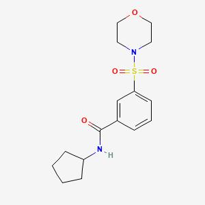 molecular formula C16H22N2O4S B5092082 N-cyclopentyl-3-(morpholine-4-sulfonyl)benzamide 