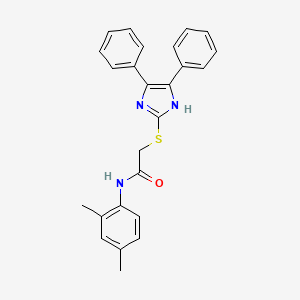 molecular formula C25H23N3OS B5092115 N-(2,4-dimethylphenyl)-2-[(4,5-diphenyl-1H-imidazol-2-yl)sulfanyl]acetamide 