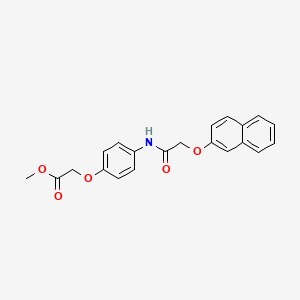molecular formula C21H19NO5 B5092132 Methyl 2-[4-[(2-naphthalen-2-yloxyacetyl)amino]phenoxy]acetate 