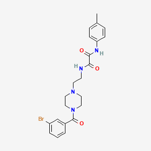 molecular formula C22H25BrN4O3 B5092142 N-{2-[4-(3-BROMOBENZOYL)PIPERAZIN-1-YL]ETHYL}-N'-(4-METHYLPHENYL)ETHANEDIAMIDE 