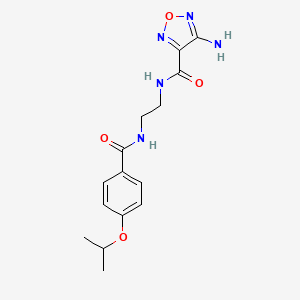 molecular formula C15H19N5O4 B5092166 N-{2-[(4-AMINO-1,2,5-OXADIAZOL-3-YL)FORMAMIDO]ETHYL}-4-(PROPAN-2-YLOXY)BENZAMIDE 