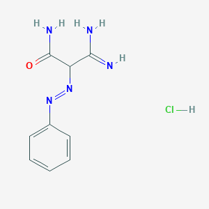 molecular formula C9H12ClN5O B050922 乙酰胺，2-氨基-2-(苯偶氮)-，盐酸盐 CAS No. 6285-64-9