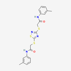 molecular formula C20H20N4O2S3 B5092414 N-(3-METHYLPHENYL)-2-[(3-{[2-OXO-2-(3-TOLUIDINO)ETHYL]SULFANYL}-1,2,4-THIADIAZOL-5-YL)SULFANYL]ACETAMIDE CAS No. 6053-51-6