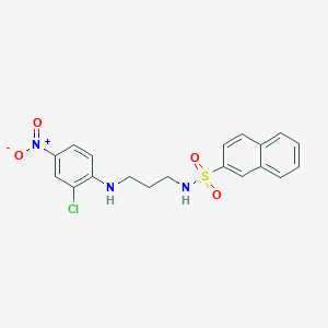 molecular formula C19H18ClN3O4S B5092433 N-{3-[(2-chloro-4-nitrophenyl)amino]propyl}naphthalene-2-sulfonamide 