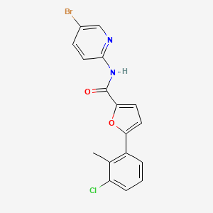 molecular formula C17H12BrClN2O2 B5092458 N-(5-bromopyridin-2-yl)-5-(3-chloro-2-methylphenyl)furan-2-carboxamide 