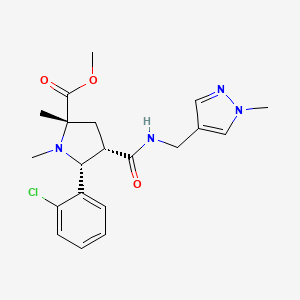 molecular formula C20H25ClN4O3 B5092576 methyl (2S,4S,5R)-5-(2-chlorophenyl)-1,2-dimethyl-4-[(1-methylpyrazol-4-yl)methylcarbamoyl]pyrrolidine-2-carboxylate 