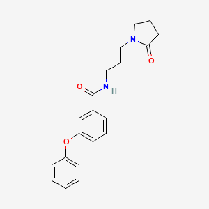 molecular formula C20H22N2O3 B5092746 N-[3-(2-oxopyrrolidin-1-yl)propyl]-3-phenoxybenzamide 