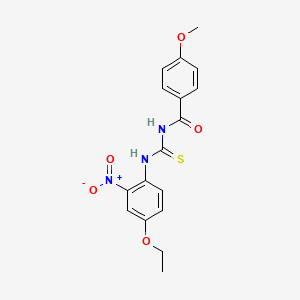 molecular formula C17H17N3O5S B5092799 N-[(4-ethoxy-2-nitrophenyl)carbamothioyl]-4-methoxybenzamide 
